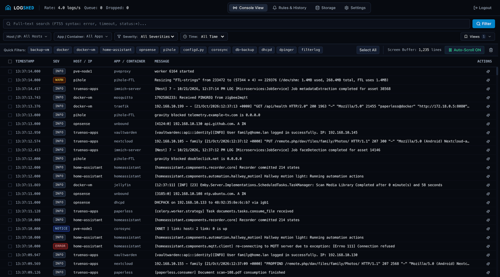 LogShed Live Stream screenshot